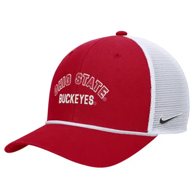 Nike Ohio State  Unisex College Snapback Trucker Hat In Red