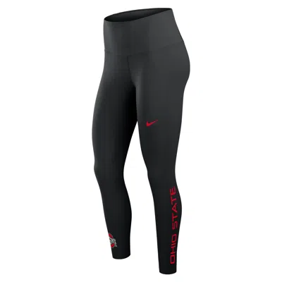Nike Ohio State Zenvy  Women's Dri-fit College High Rise 7/8 Leggings In Black
