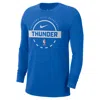 Nike Blue Oklahoma City Thunder Authentic Long Sleeve Practice T-shirt In Blue