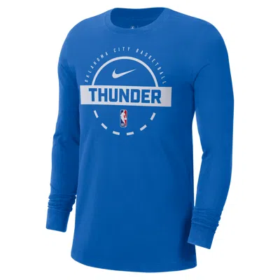NIKE OKLAHOMA CITY THUNDER  MEN'S NBA PRACTICE LONG-SLEEVE T-SHIRT,1015744027