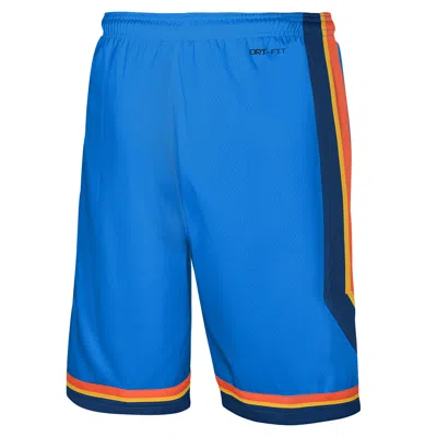 Nike Oklahoma City Thunder Swingman Icon Edition Big Kids'  Dri-fit Basketball Replica Shorts In Blue