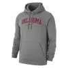 Nike Oklahoma Club Fleece  Men's College Pullover Hoodie In Grey