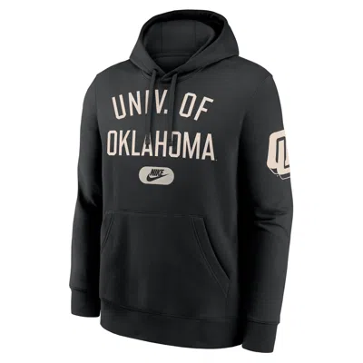 Nike Oklahoma Club  Men's College Pullover Hoodie In Black