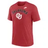 Nike Heather Crimson Oklahoma Sooners Legacy Arch Tri-blend T-shirt