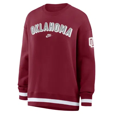 Nike Crimson Alabama Crimson Tide Oversized Legacy Phoenix Sweatshirt In Red