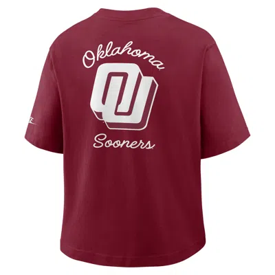Nike Oklahoma Legacy Pocket Boxy  Women's College T-shirt In Red