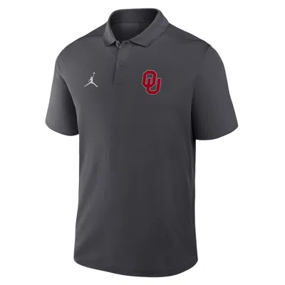 Nike Oklahoma Primetime Victory Primary Logo  Men's Dri-fit College Polo In Gray