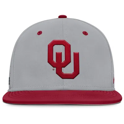 Nike Oklahoma Sooners Dugout True Menâs  Men's Dri-fit College Fitted Hat In Gray