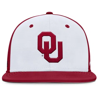 Nike Oklahoma Sooners Dugout True Menâs  Men's Dri-fit College Fitted Hat In White