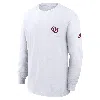 Nike Oklahoma Sooners Legacy Max90 Pocket  Men's College Long-sleeve T-shirt In White