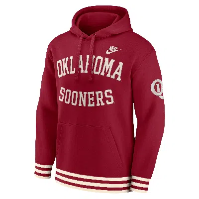 Nike Oklahoma Sooners Legacy Retro Menâs  Men's College Pullover Hoodie In Crimson