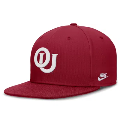 Nike Oklahoma Sooners Legacy True  Men's Dri-fit College Fitted Hat In Red
