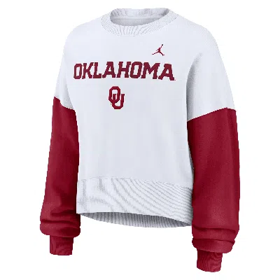 Nike Women's Oklahoma Sooners Primetime  College Pullover Crew In White