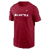 Nike Men's Oklahoma Sooners Primetime Wordmark  College T-shirt In Red