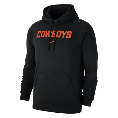 Nike Oklahoma State Club Fleece  Men's College Pullover Hoodie In Black