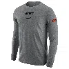 Nike Oklahoma State  Men's College Long-sleeve T-shirt In Grey