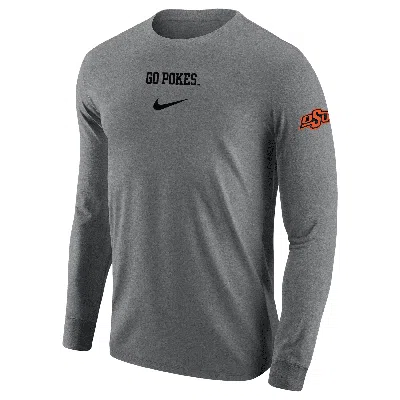 Nike Oklahoma State  Men's College Long-sleeve T-shirt In Grey