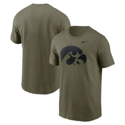 Nike Olive Iowa Hawkeyes Primetime Logo Performance T-shirt In Green
