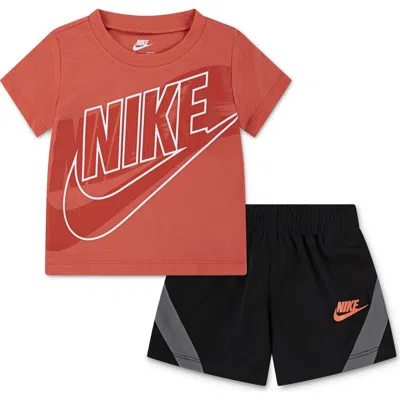 Nike Babies'  On The Move T-shirt & Shorts Set In Red