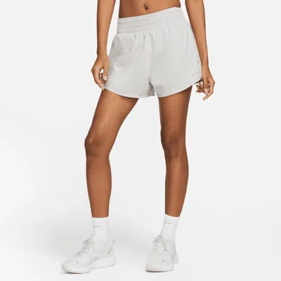 Nike One 2-in-1 Shorts Women's Gray Dri-fit High Waisted Active Dsgl1024 In Multi