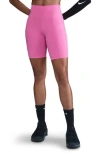 Nike One 8-inch High Waist Biker Shorts In Pink