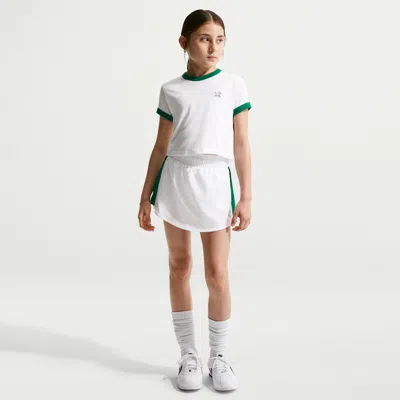 Nike One Big Kids' Dri-fit High-waisted Skort In White