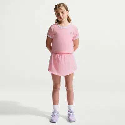 Nike One Big Kids' Dri-fit High-waisted Skort In Pink