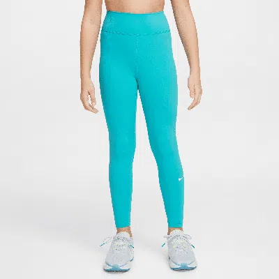 Nike One Big Kids' (girls') Dri-fit High-waisted Leggings In Green