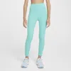Nike One Big Kids' (girls') Dri-fit High-waisted Leggings In Green