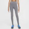 Nike One Big Kids' (girls') Dri-fit High-waisted Leggings In Grey