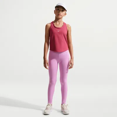 Nike One Big Kids' (girls') Dri-fit High-waisted Leggings In Purple