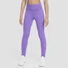 Nike One Big Kids' (girls') Dri-fit High-waisted Leggings In Purple