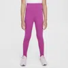 Nike One Big Kids' (girls') Dri-fit High-waisted Leggings In Purple