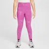 Nike One Big Kids' (girls') Dri-fit High-waisted Leggings In Purple