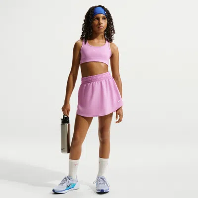 Nike One Big Kids' (girls') Dri-fit High-waisted Skort In Pink