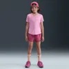 Nike One Big Kids' (girls') Dri-fit High-waisted Woven Training Shorts In Pink