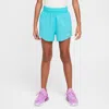 Nike One Big Kids' (girls') Dri-fit High-waisted Woven Training Shorts In Green