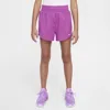 Nike One Big Kids' (girls') Dri-fit High-waisted Woven Training Shorts In Purple