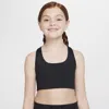 Nike One Big Kids' (girls') Long-line Sports Bra In Black
