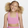 Nike One Big Kids' (girls') Long-line Sports Bra In Pink