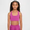 Nike One Big Kids' (girls') Long-line Sports Bra In Purple
