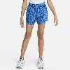 Nike One Big Kids' (girls') Woven High-waisted Shorts In Blue