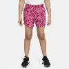 Nike One Big Kids' (girls') Woven High-waisted Shorts In Red