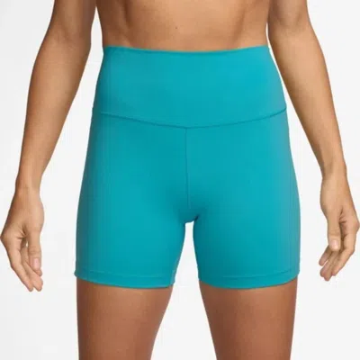Nike One Biker Shorts Womens Dusty Cactus Dri Fit High-waisted Active Dsgl6 In Blue
