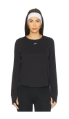 Nike One Classic Dri-fit Long Sleeve Top In Black