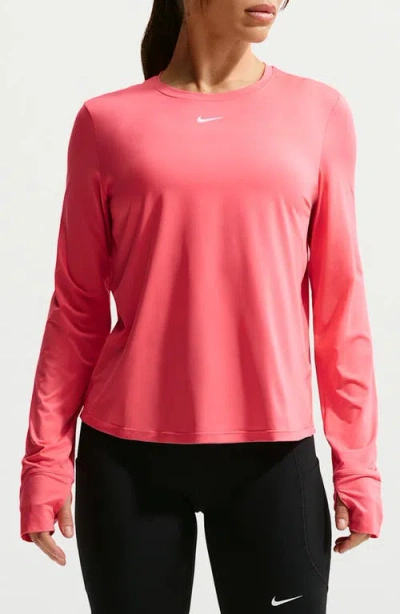 Nike One Classic Dri-fit Long Sleeve Training Top In Pink