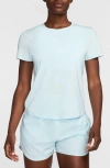 Nike Women's One Classic Dri-fit Short-sleeve Top In Glacier Blue/black