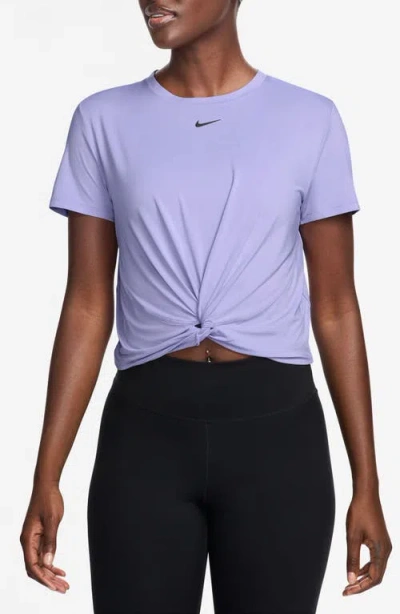Nike One Classic Dri-fit Twist Front Top In Multi