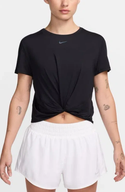 Nike One Classic Dri-fit Twist Front Top In Black
