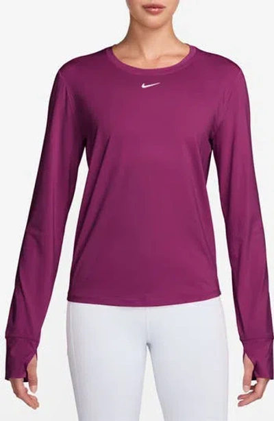 Nike One Classic Dri-fit Long Sleeve Training Top In Purple